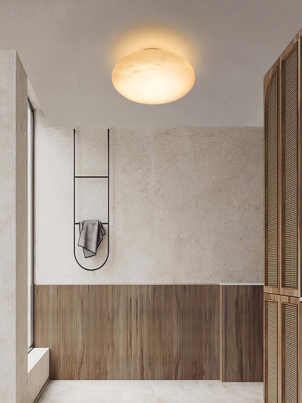 Eurthais aplique de pared minimalista en alabastro