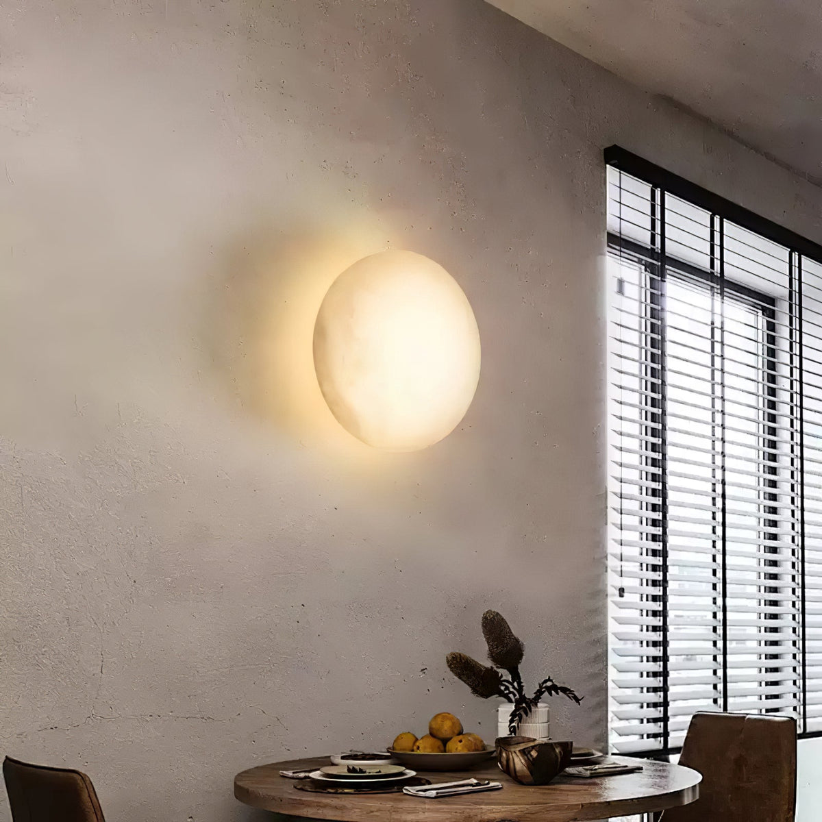 Eurthais aplique de pared minimalista en alabastro