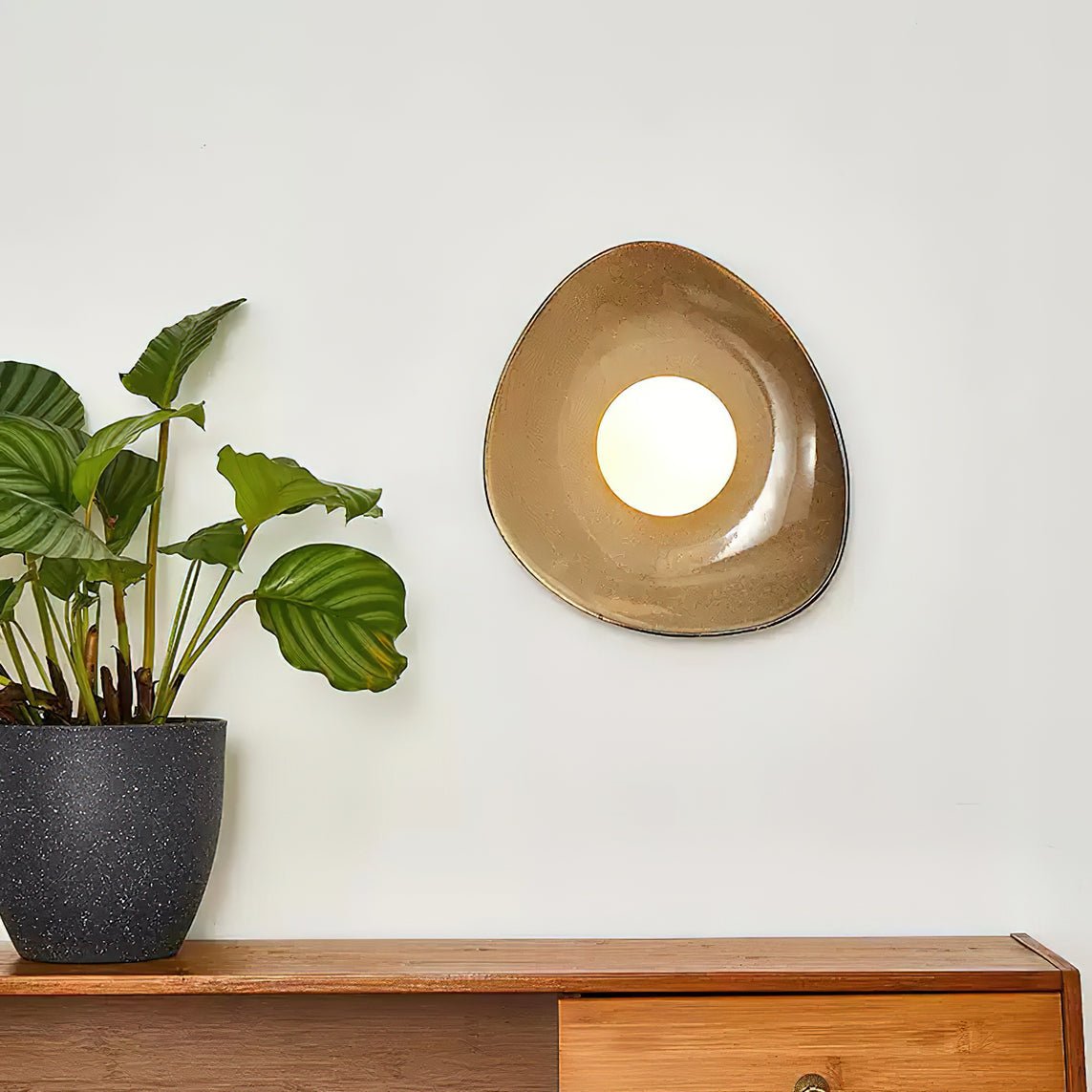 Ertalila aplique de pared elegancia Pebble Disc cerámica