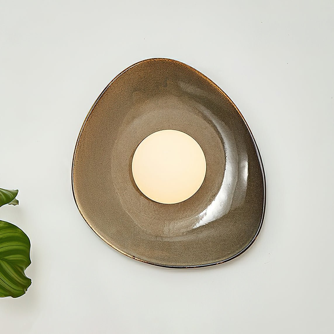Ertalila aplique de pared elegancia Pebble Disc cerámica