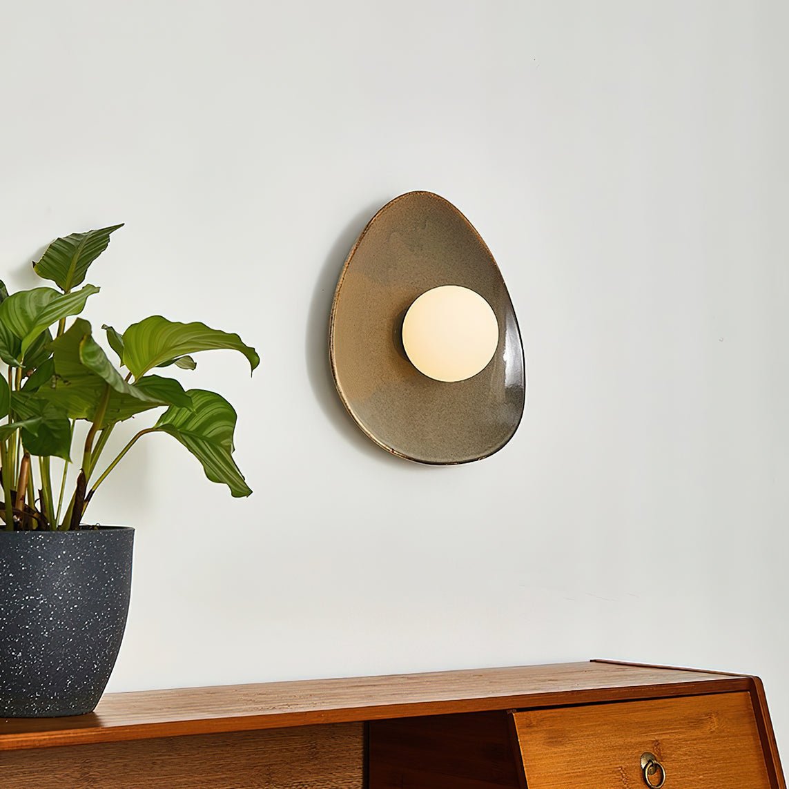 Ertalila aplique de pared elegancia Pebble Disc cerámica