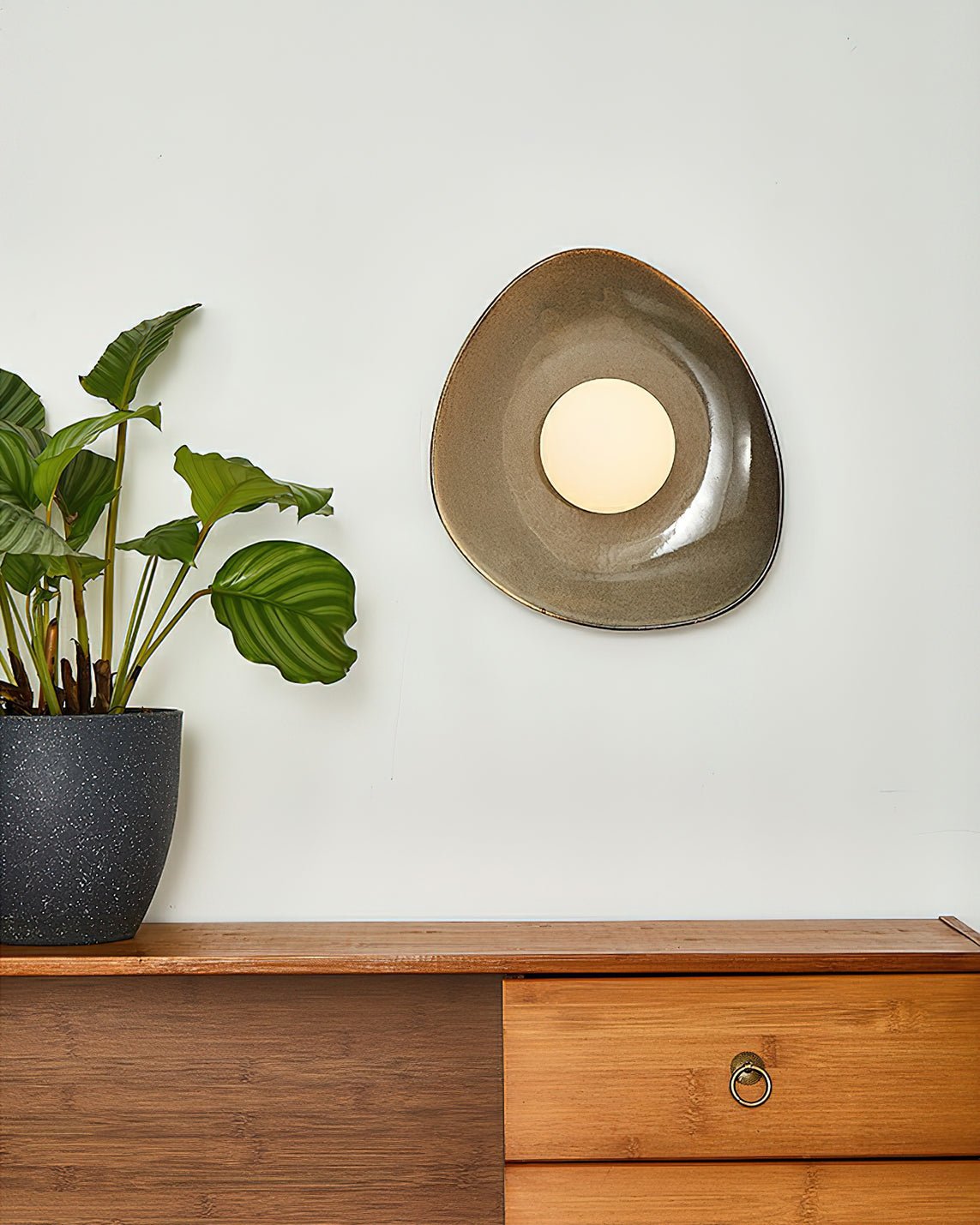 Ertalila aplique de pared elegancia Pebble Disc cerámica
