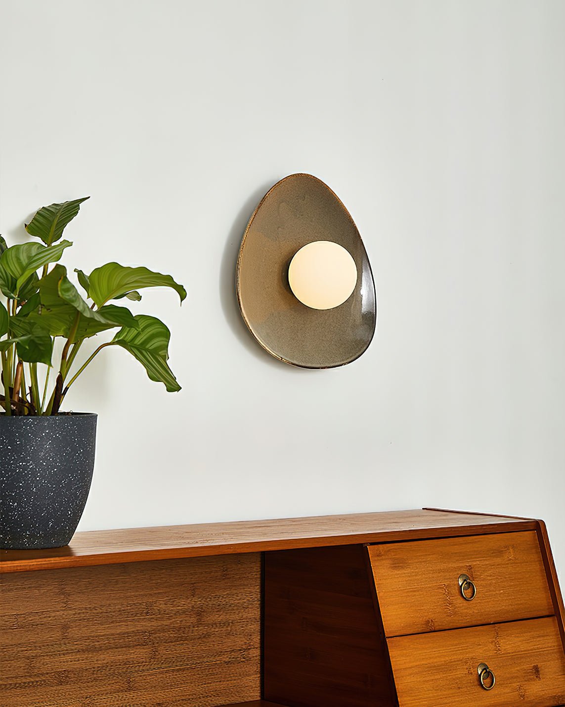 Ertalila aplique de pared elegancia Pebble Disc cerámica