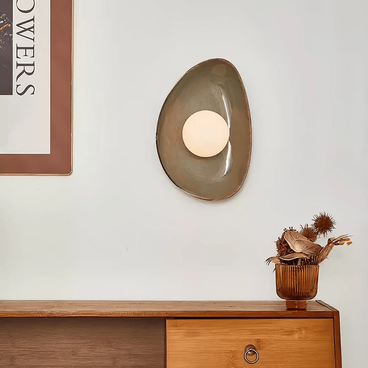 Ertalila aplique de pared elegancia Pebble Disc cerámica