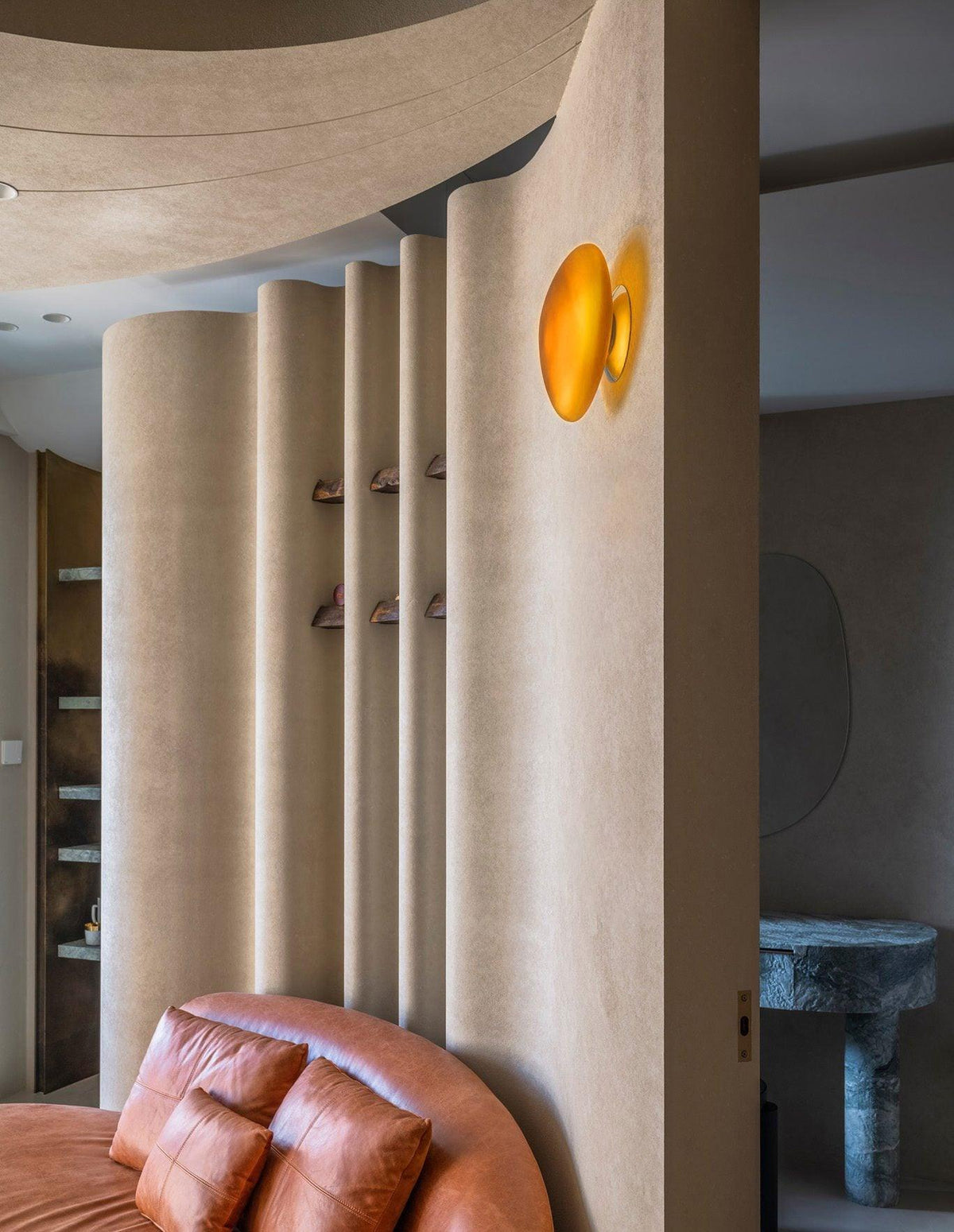 Eirinina aplique de pared con vidrio