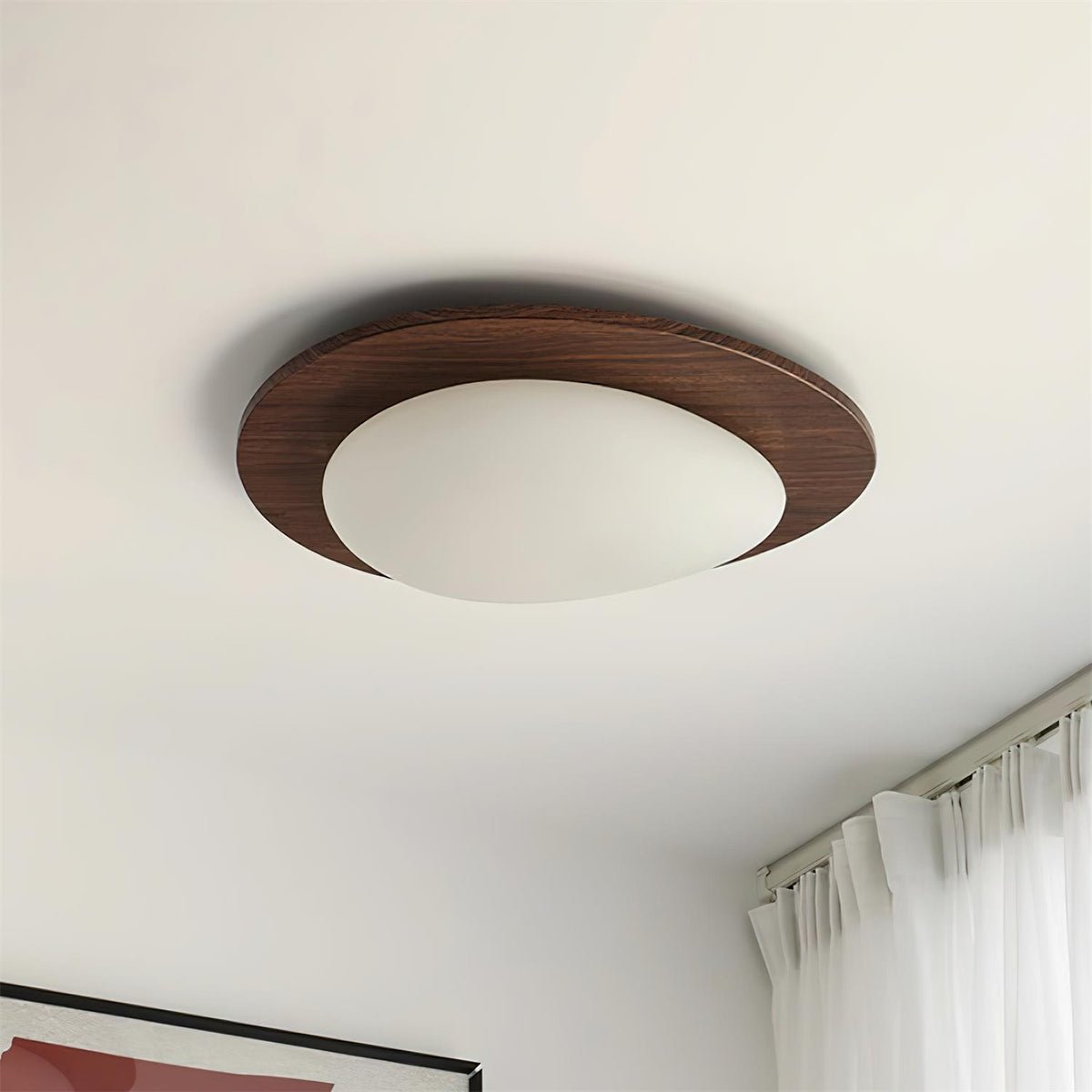 Evory lámpara de techo de madera de nogal Pebble