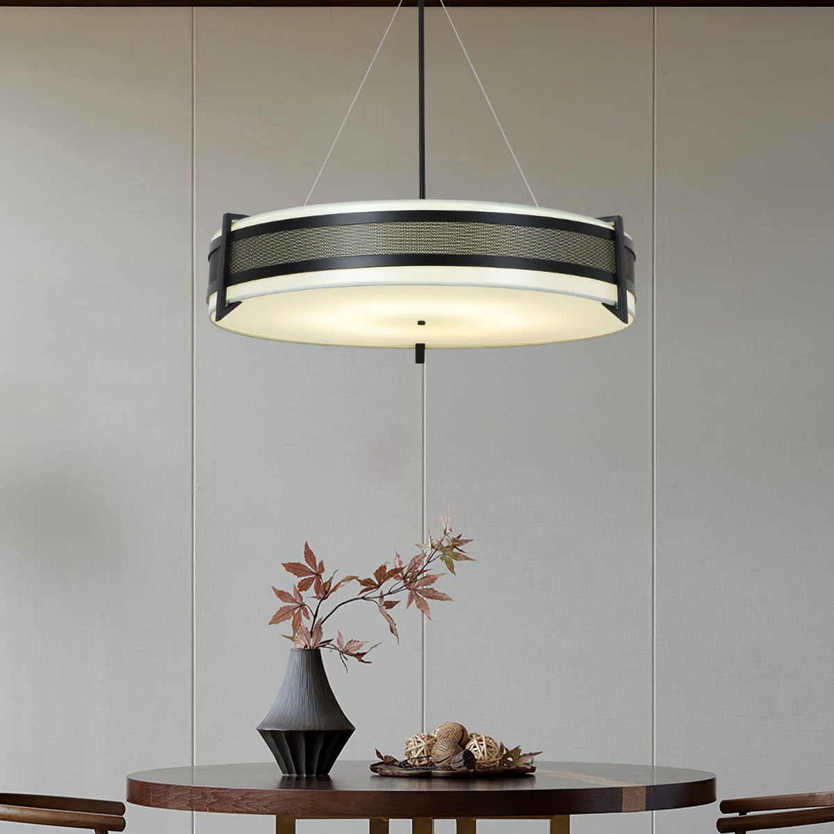 Rivanora lámpara de araña Pedesina negra Malla LED