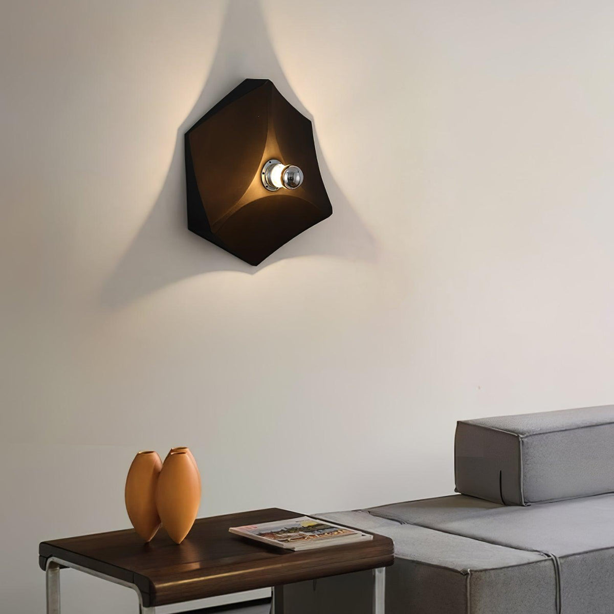 Linuira aplique de pared de tela geométrico