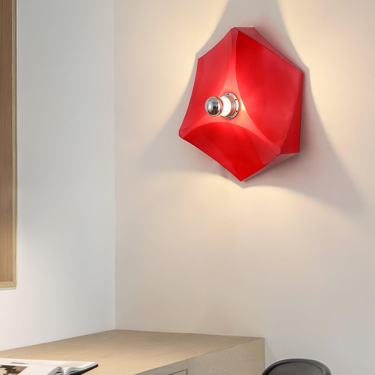 Linuira aplique de pared de tela geométrico