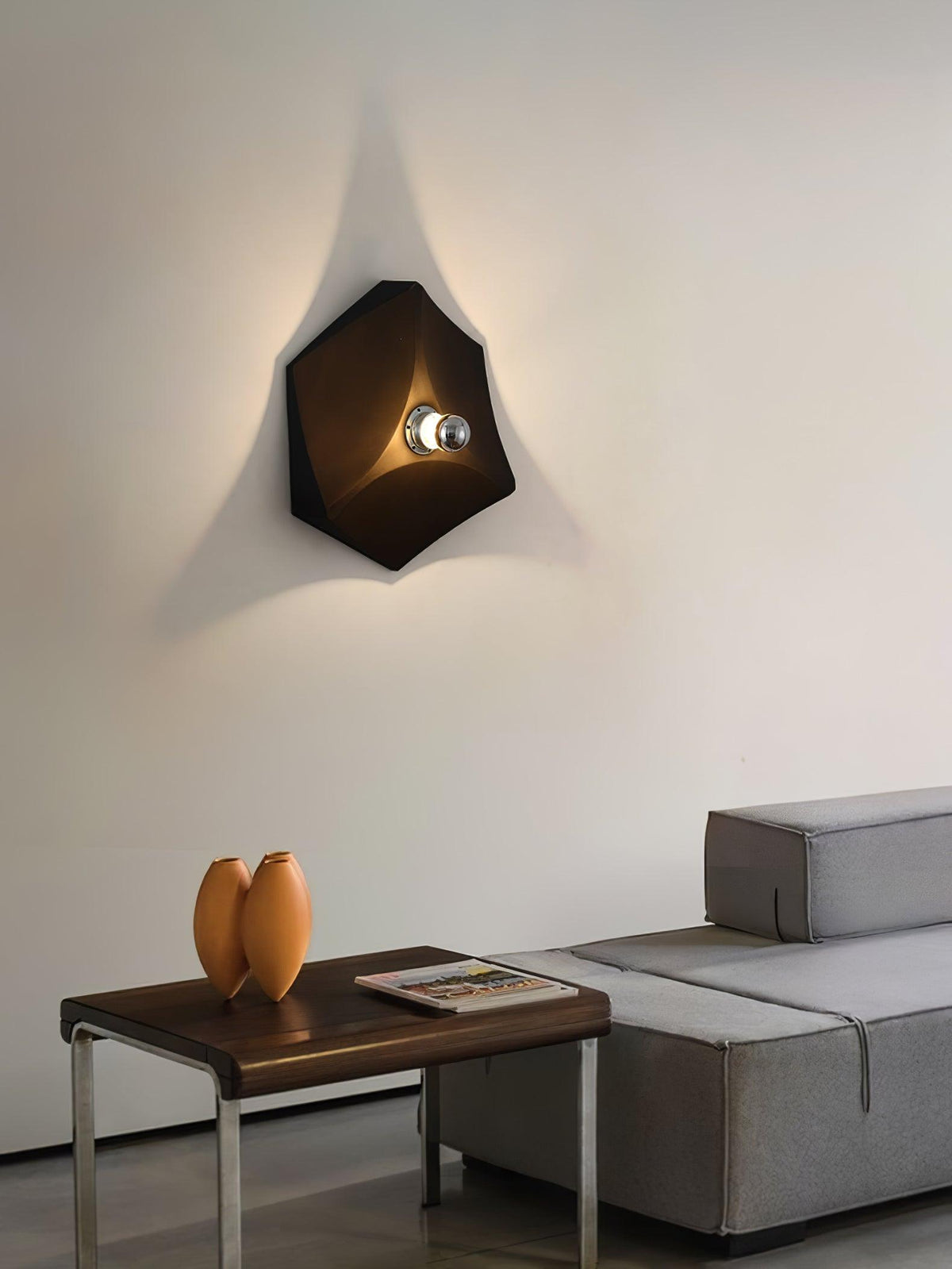 Linuira aplique de pared de tela geométrico
