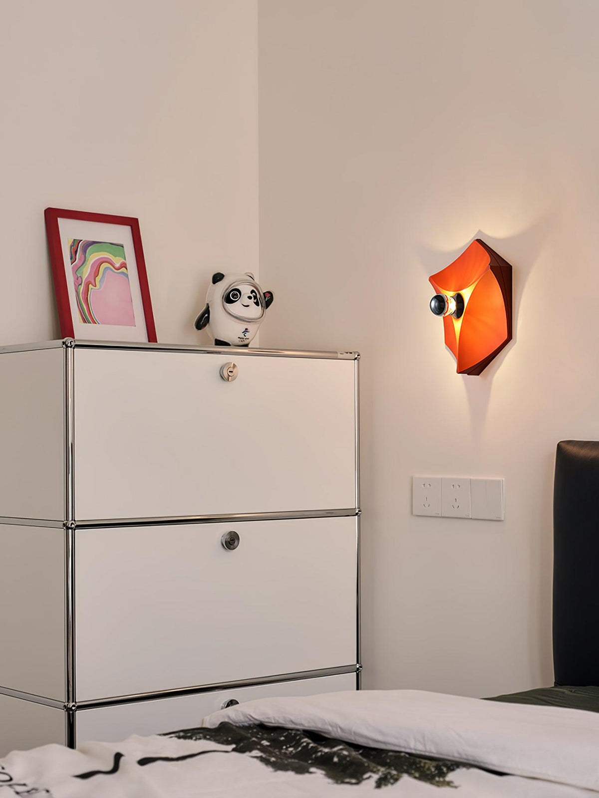 Linuira aplique de pared de tela geométrico