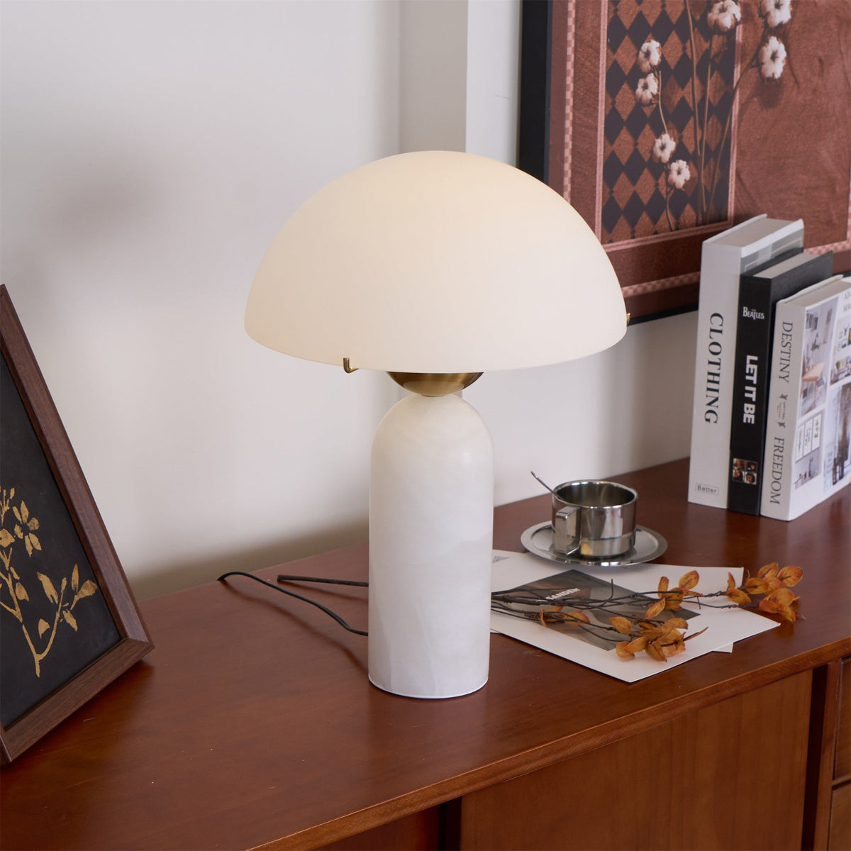 Tirixon lámpara de mesa alabastro