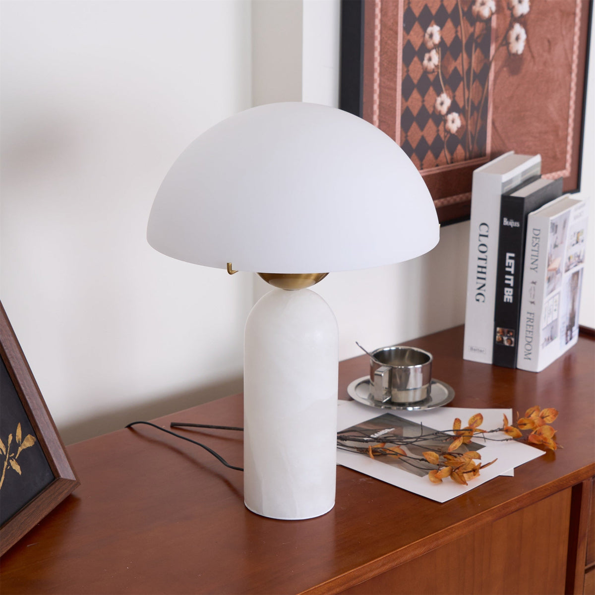 Tirixon lámpara de mesa alabastro