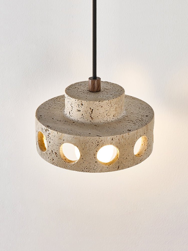 Bria lámpara colgante en travertino amarillo natural
