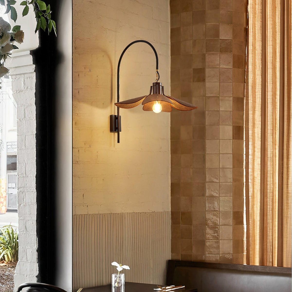 Visilis aplique de pared Premium nórdico con arte floral