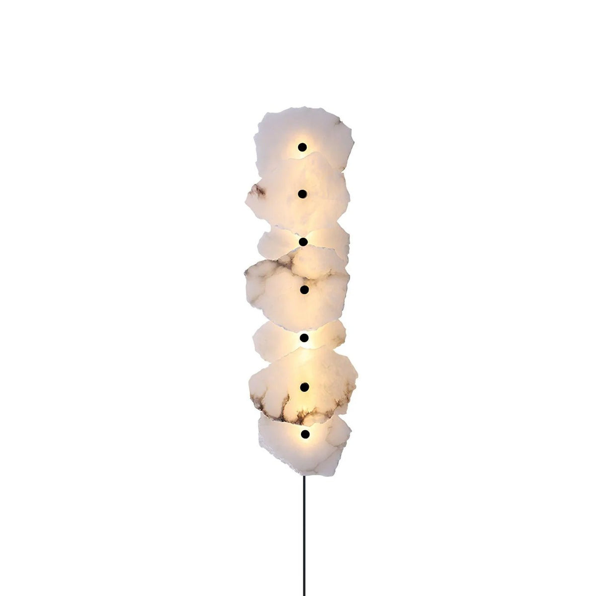 Nivarelia aplique de pared alabastro con enchufe enchufable