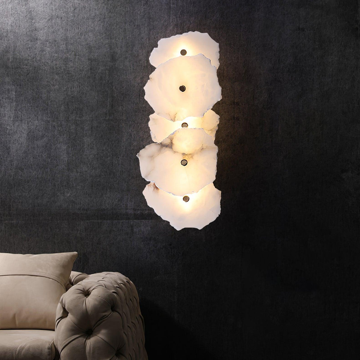 Alaeila aplique de pared Floral Cluster alabastro