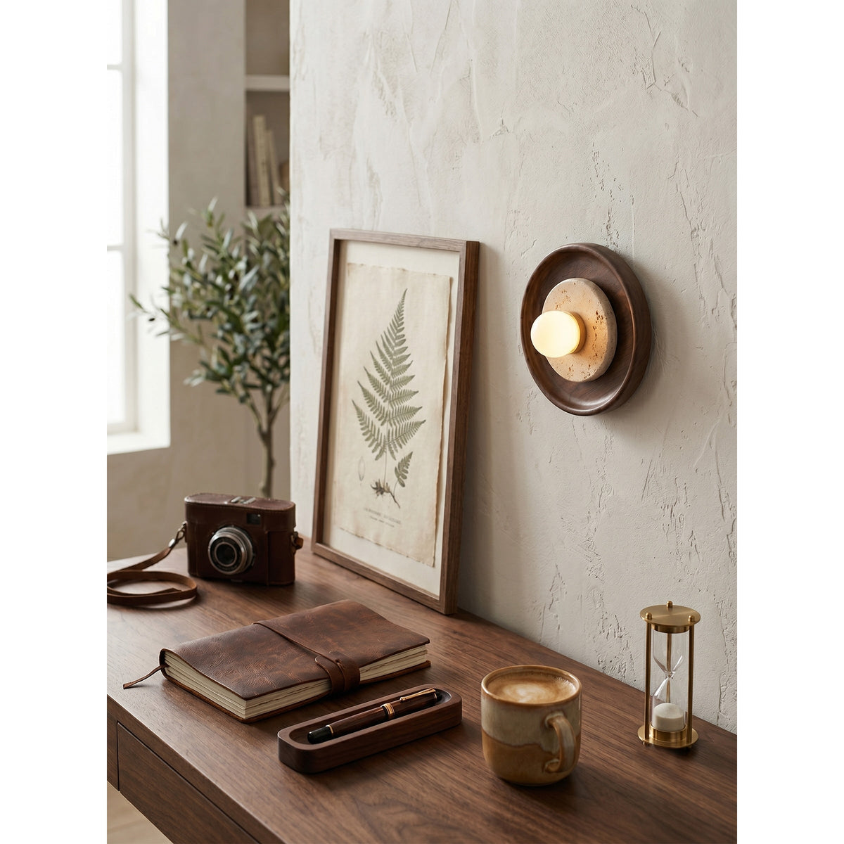 Lumenhart aplique de pared travertino