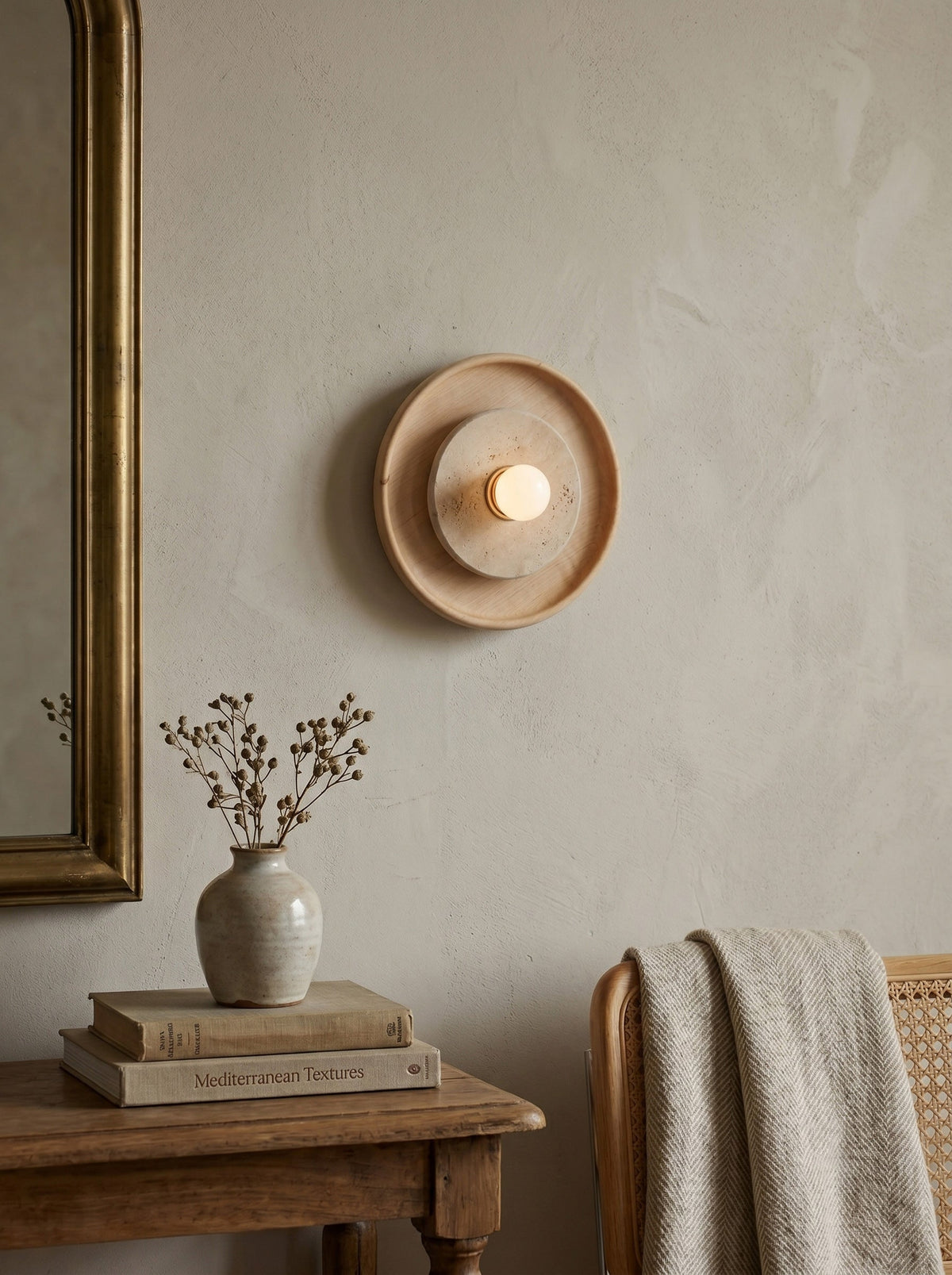 Lumenhart aplique de pared travertino