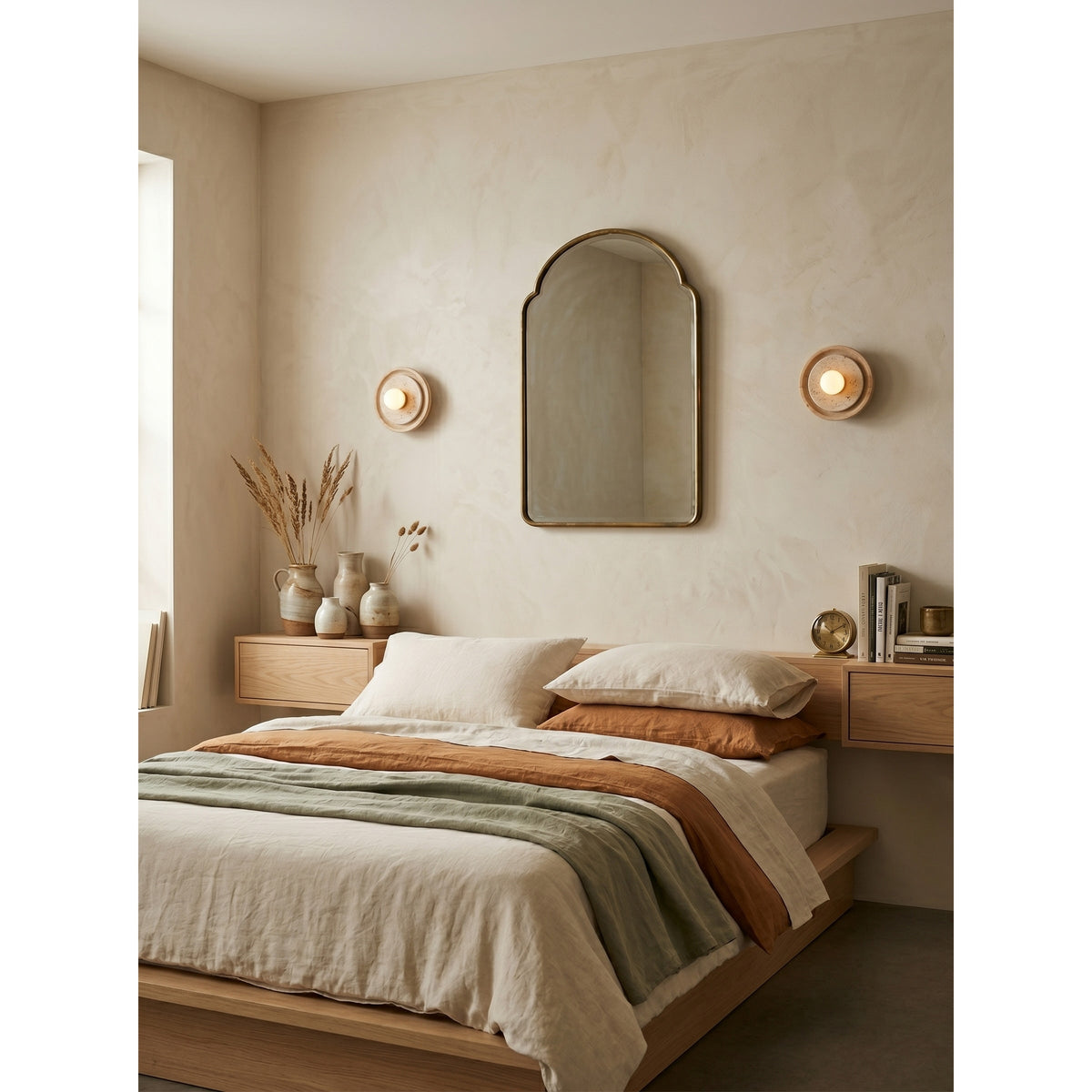Lumenhart aplique de pared travertino