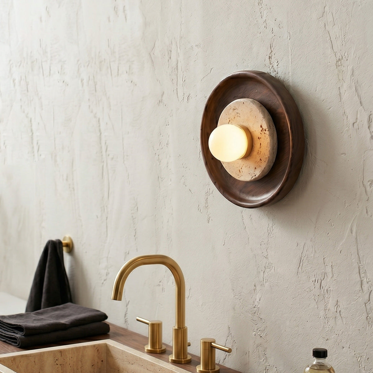 Lumenhart aplique de pared travertino
