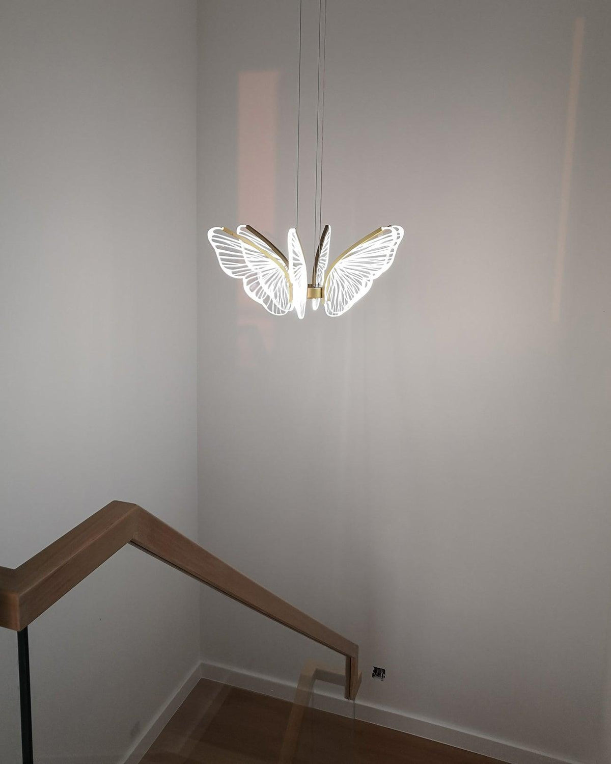 Zorvi lámpara de araña alas mariposa cristal