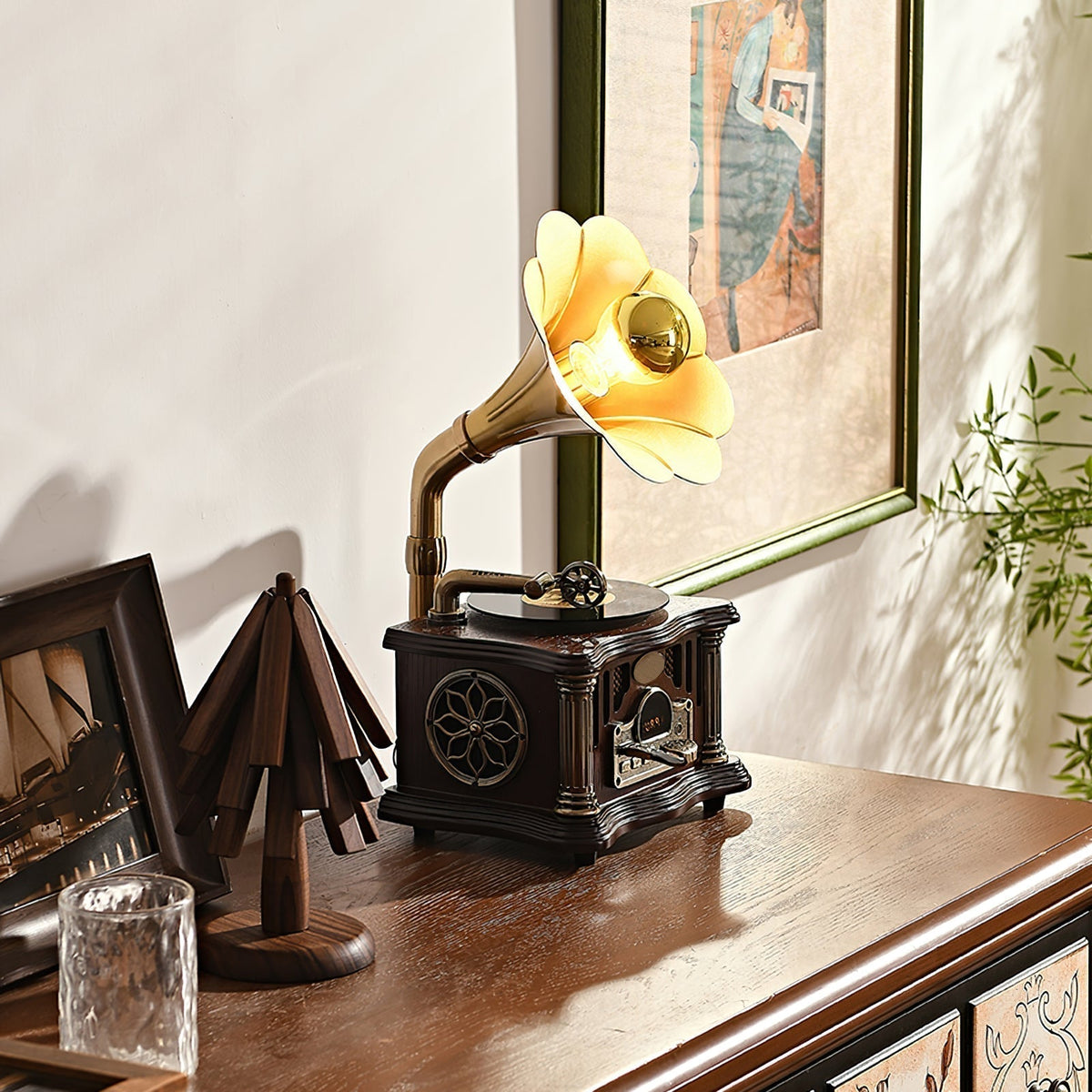 Phonograph lámpara de mesa