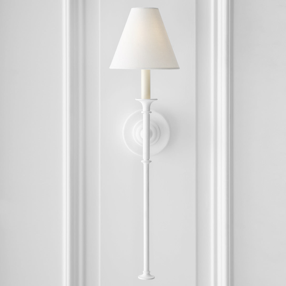 Silva Lámpara de Pared Vintage de Tela con Brazo de Negro/Blanco/Látón