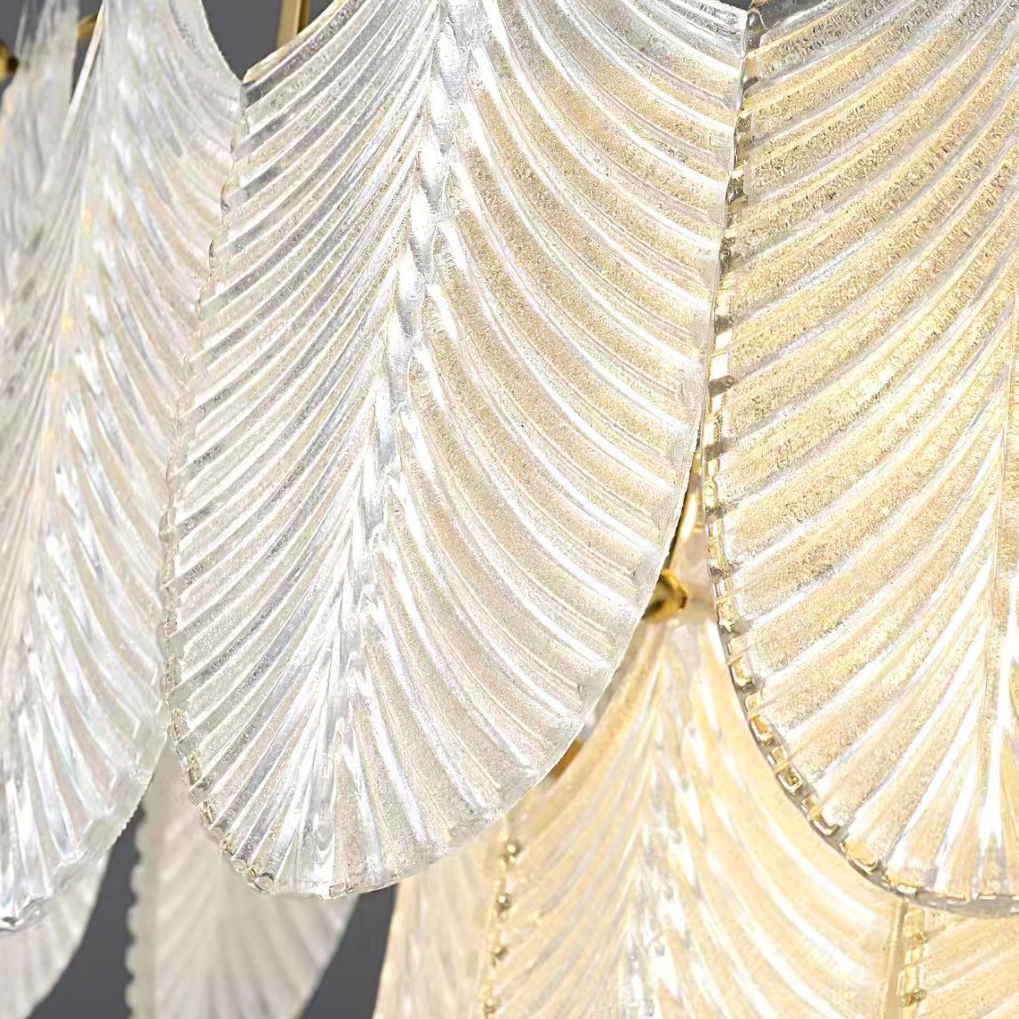 Eveno aplique de pared Metal vidrio inspirado en hojas