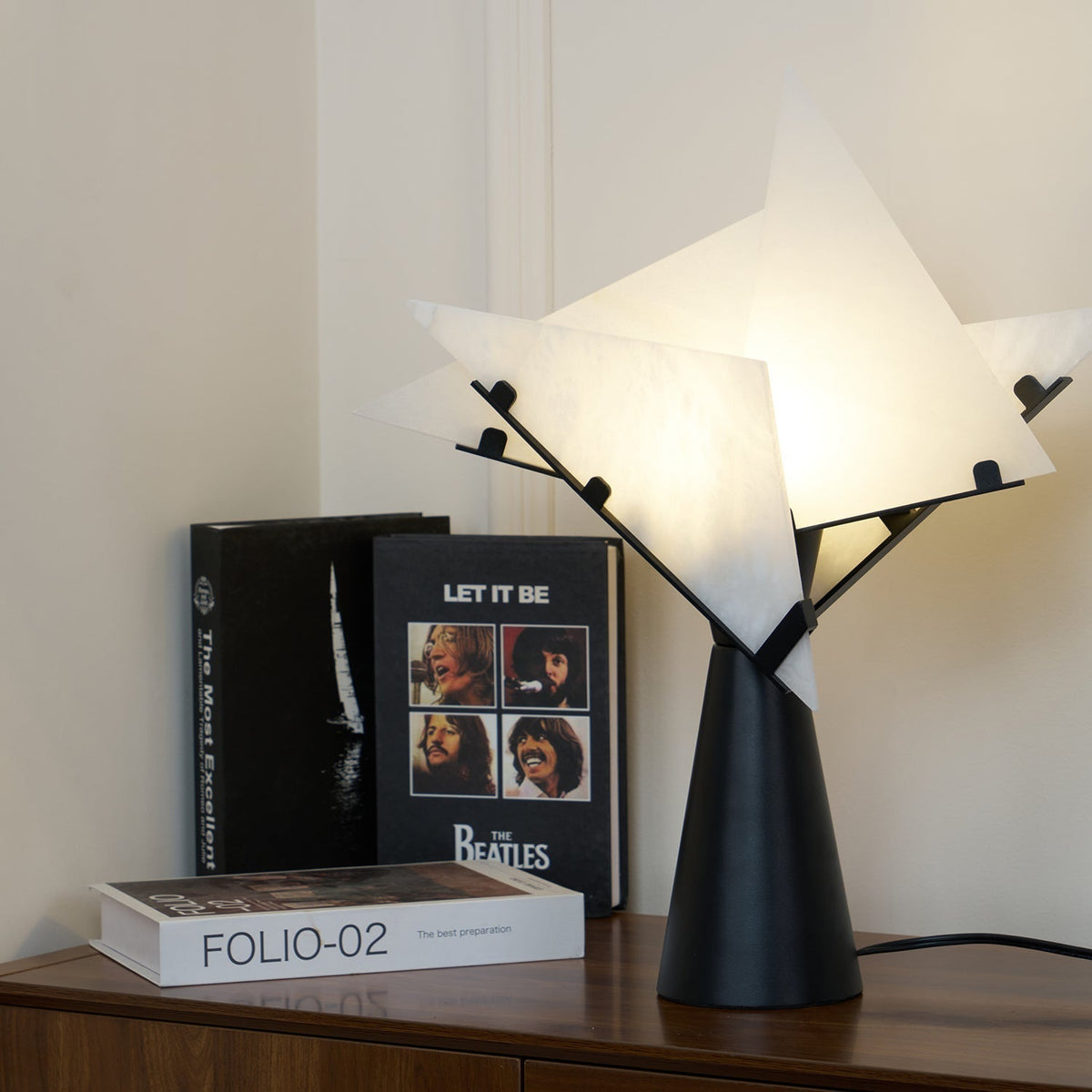 Aursilion lámpara de mesa Star de alabastro