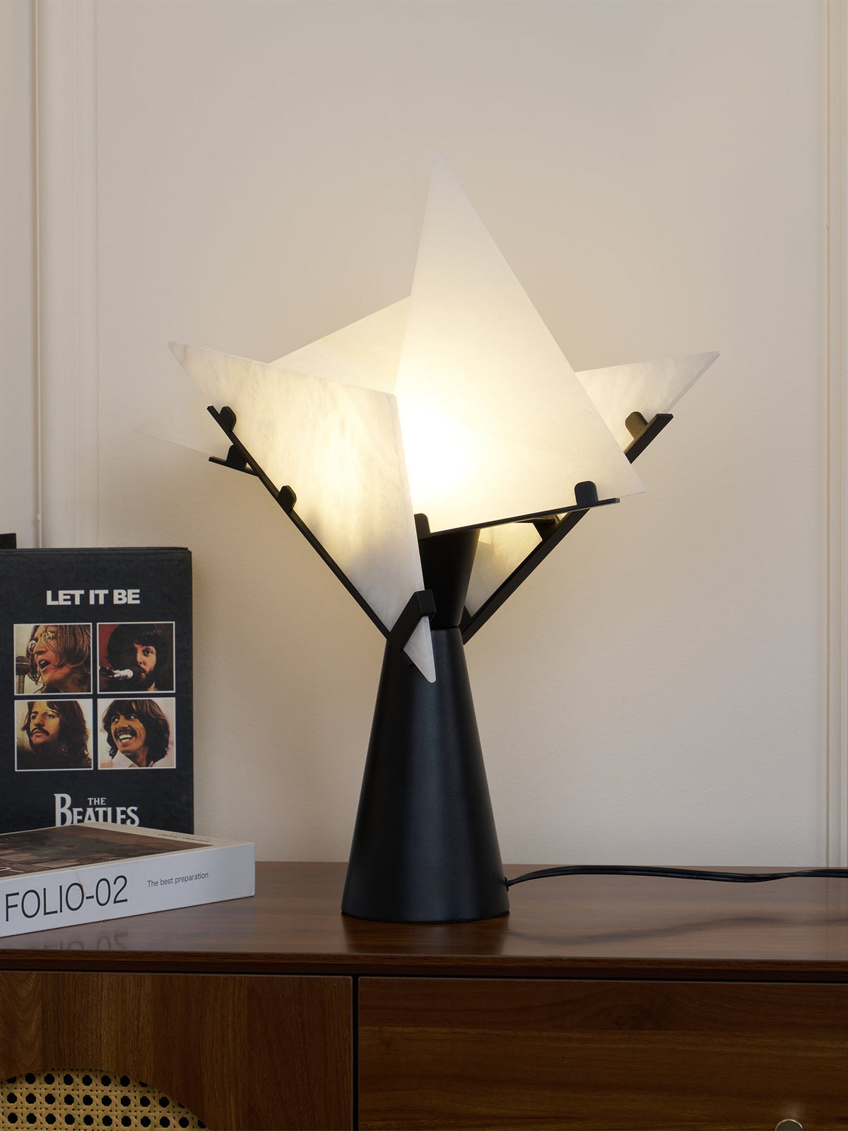 Aursilion lámpara de mesa Star de alabastro