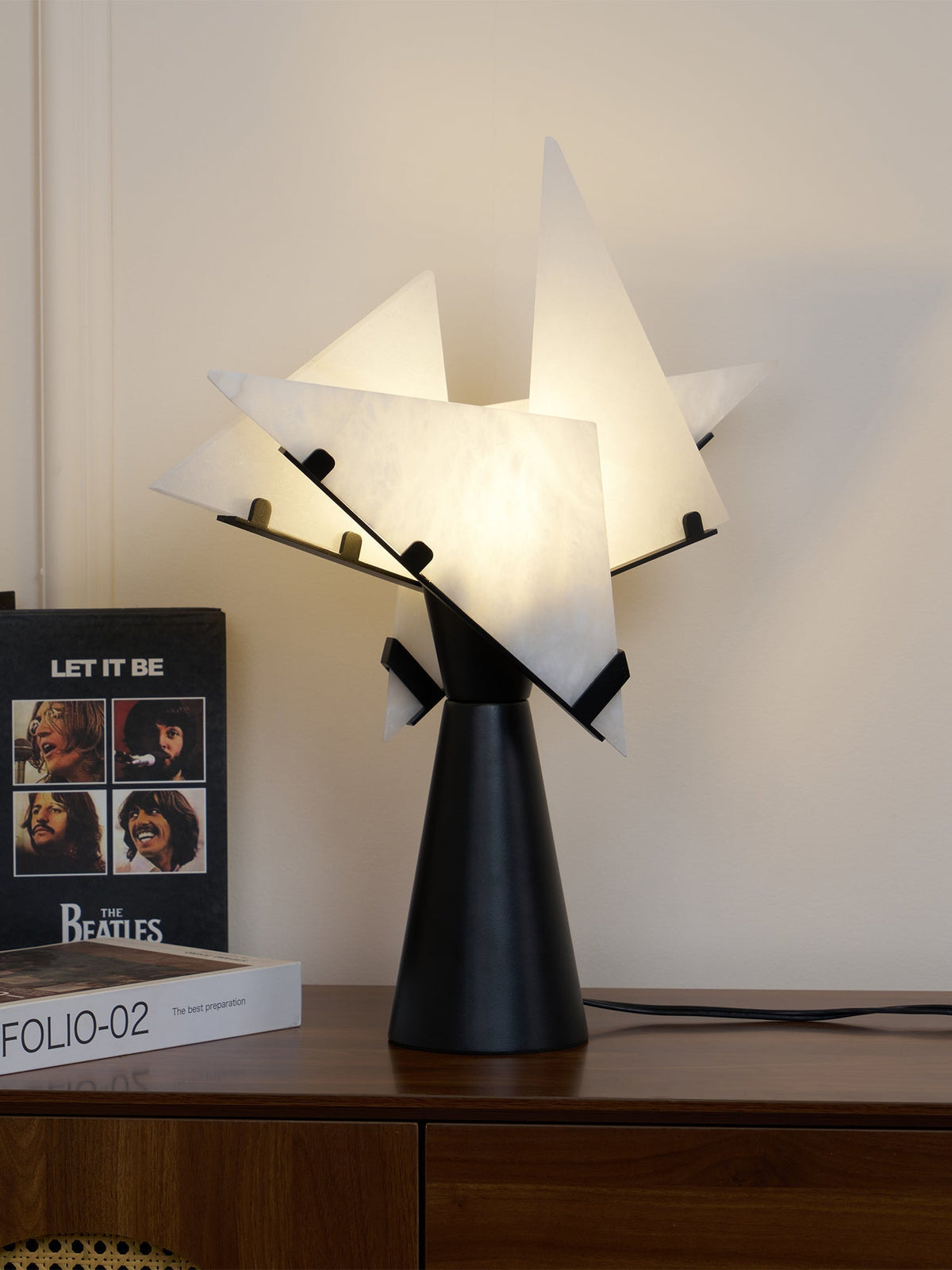 Aursilion lámpara de mesa Star de alabastro