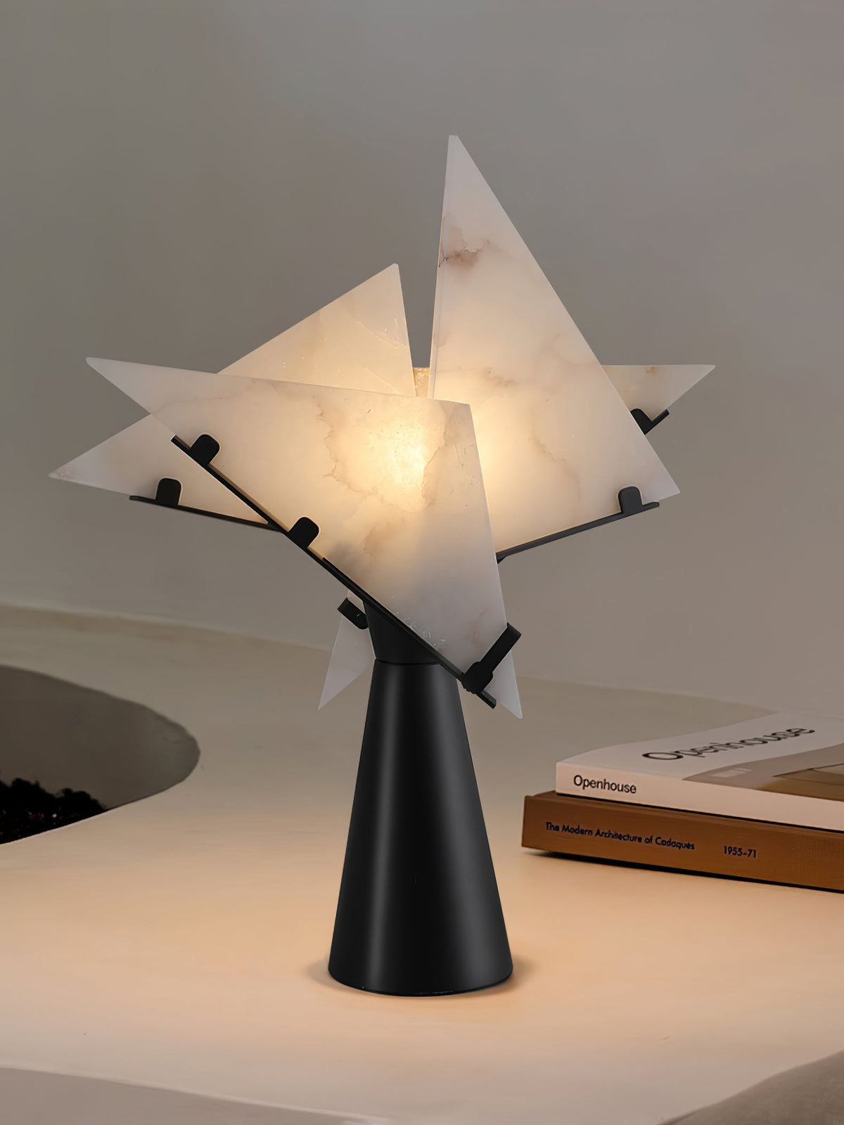 Aursilion lámpara de mesa Star de alabastro