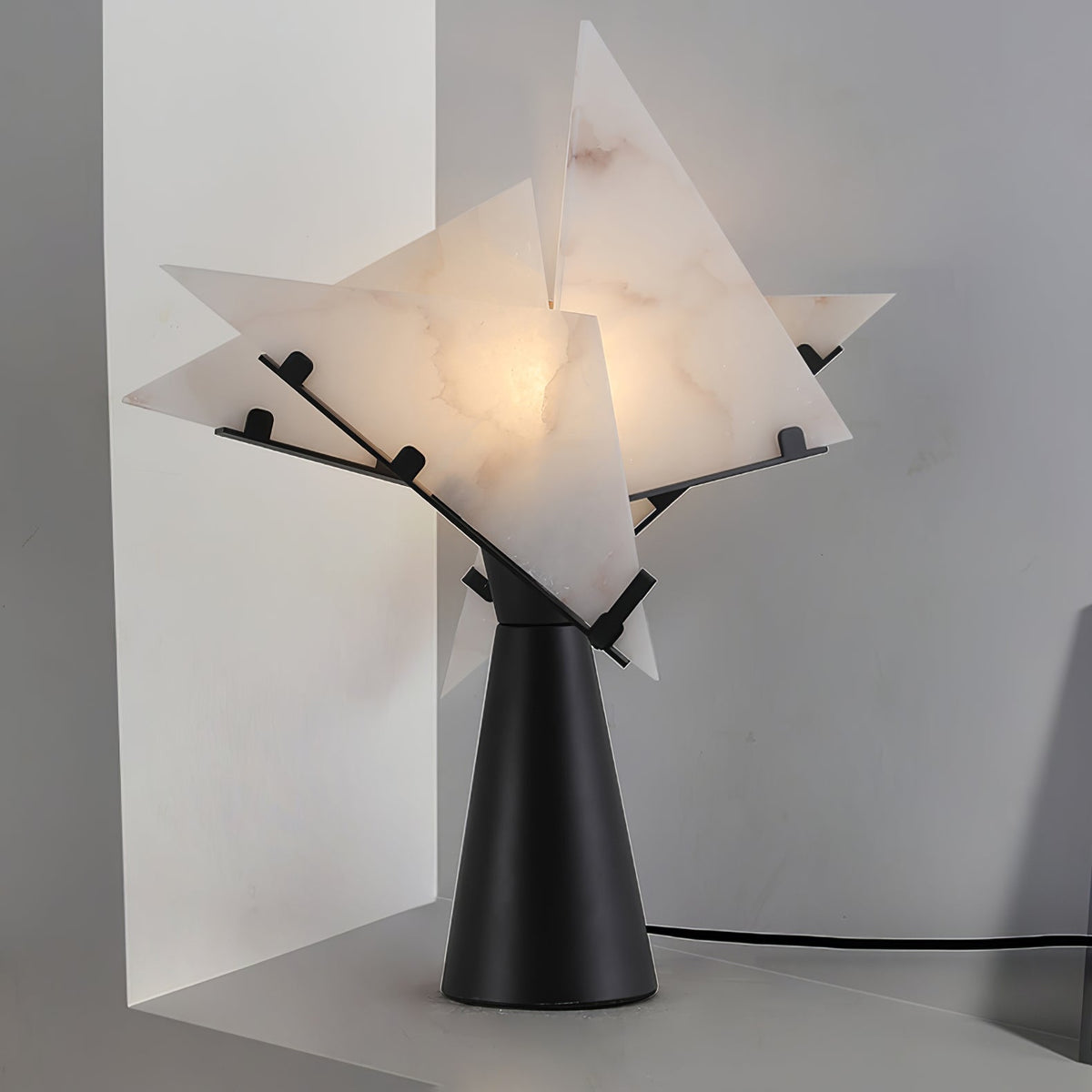 Aursilion lámpara de mesa Star de alabastro