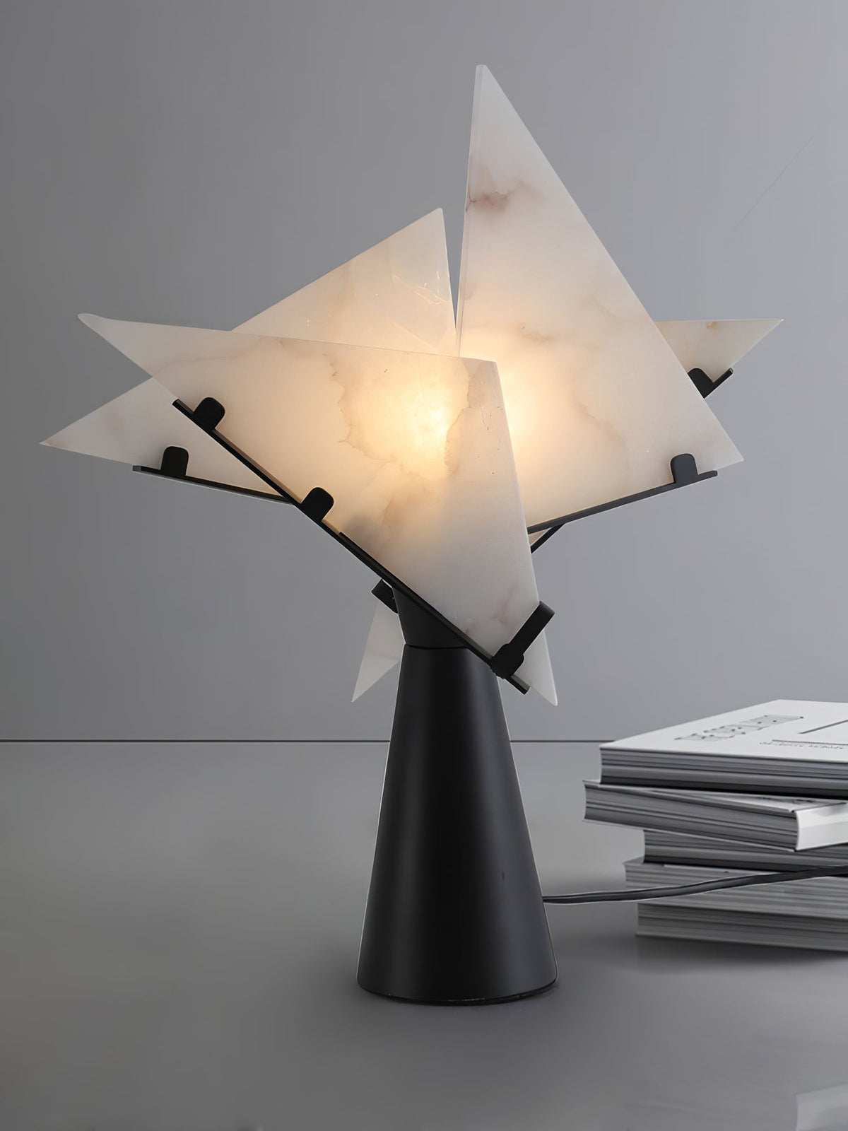 Aursilion lámpara de mesa Star de alabastro