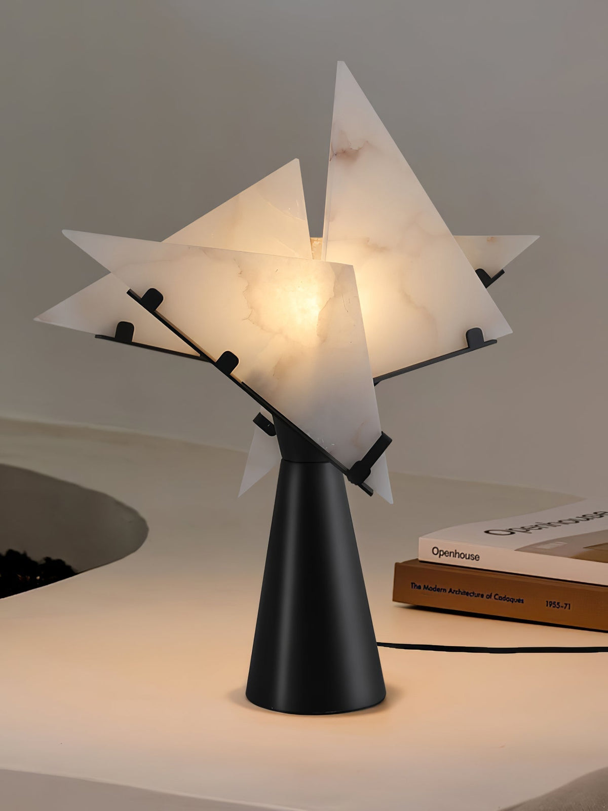 Aursilion lámpara de mesa Star de alabastro
