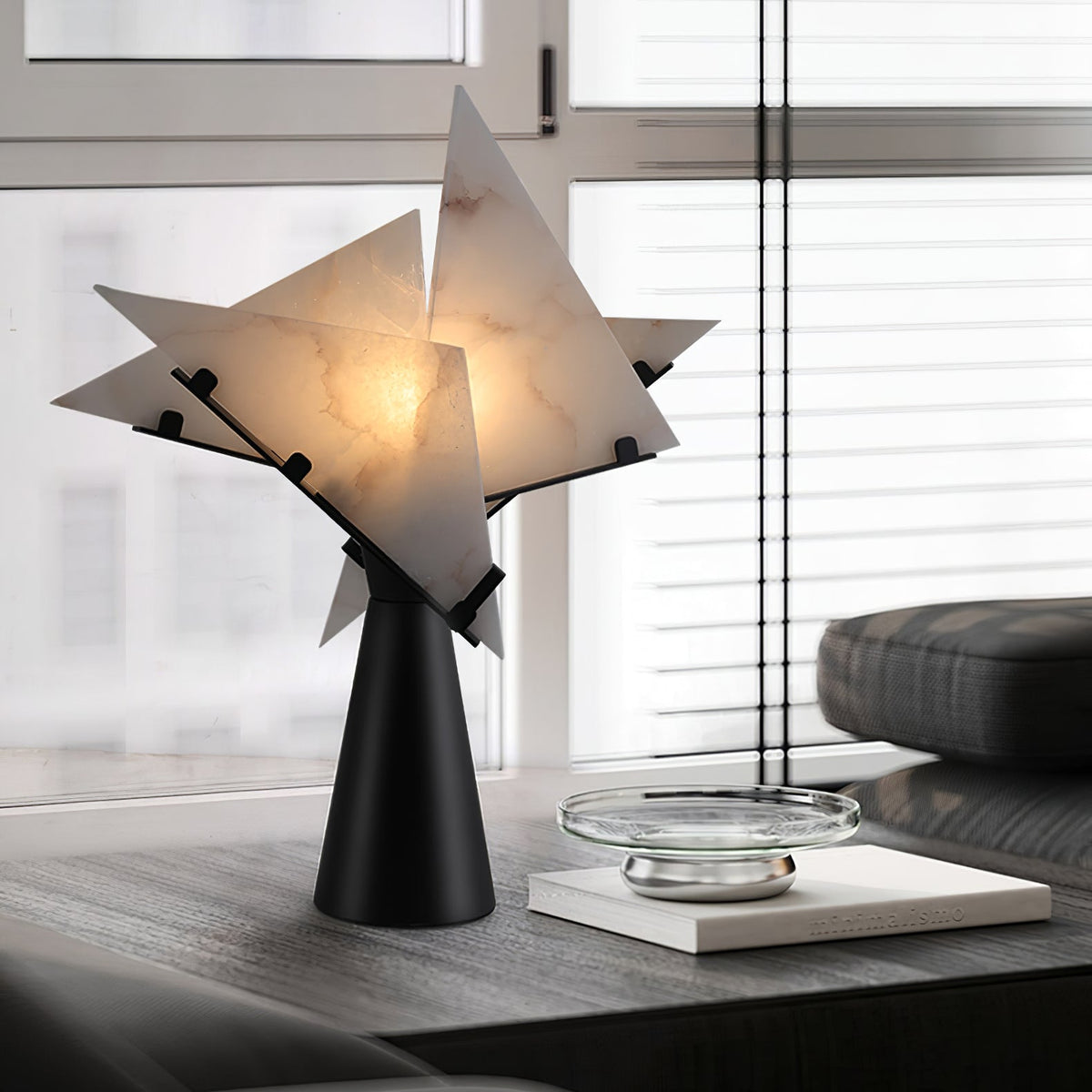 Aursilion lámpara de mesa Star de alabastro