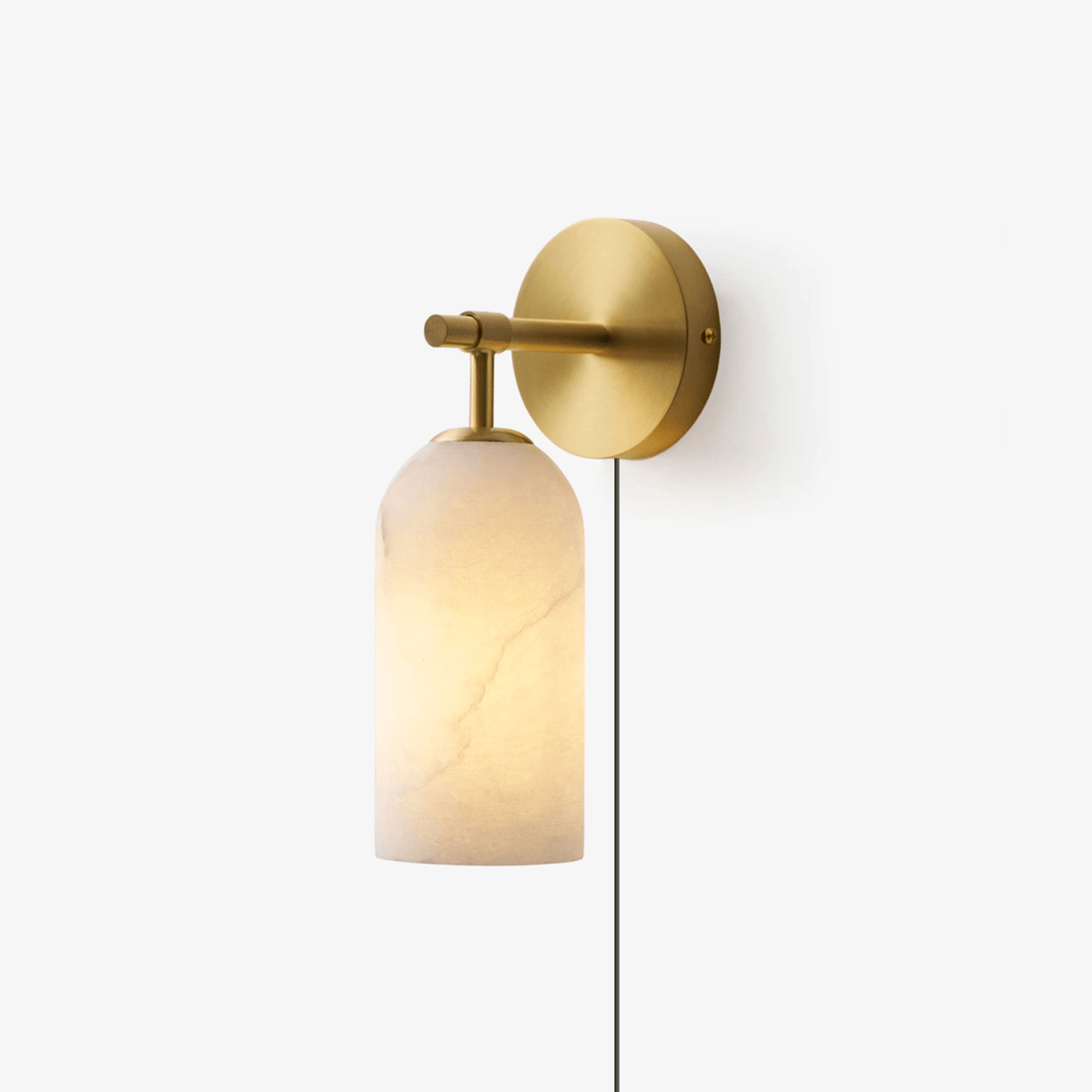 Pillar aplique de pared alabastro con enchufe enchufable