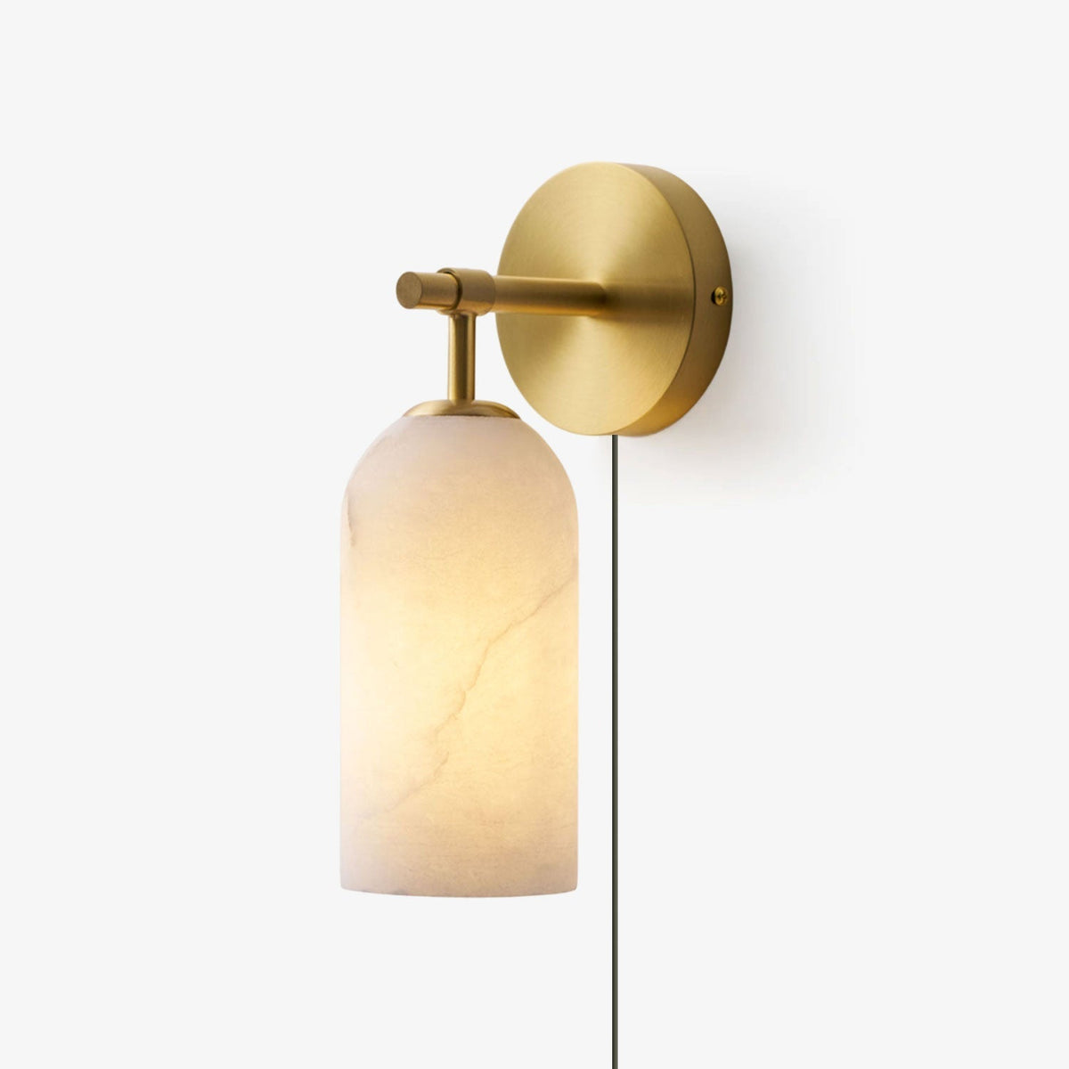 Pillar aplique de pared alabastro con enchufe enchufable