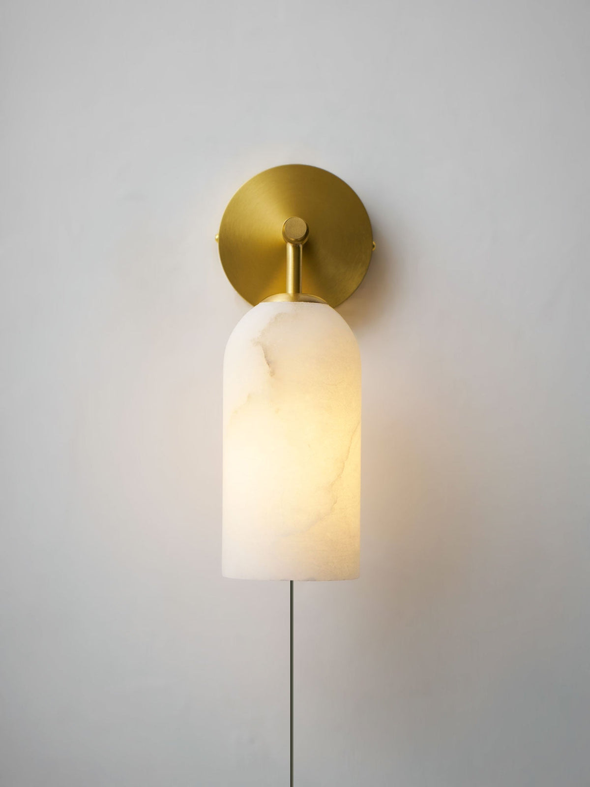 Pillar aplique de pared alabastro con enchufe enchufable