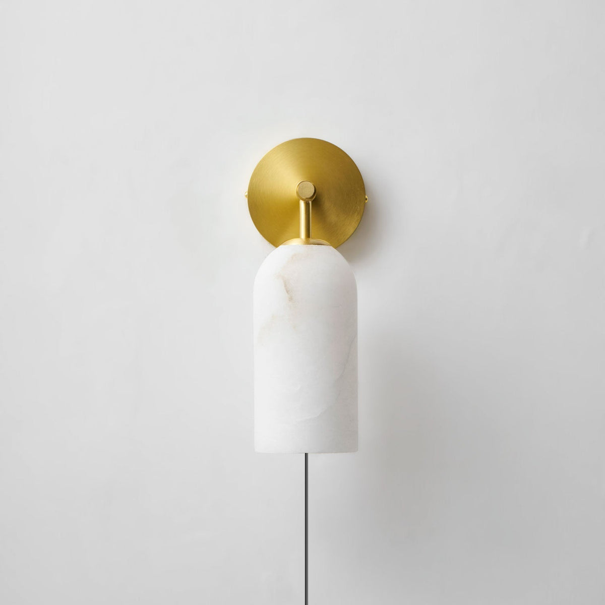 Pillar aplique de pared alabastro con enchufe enchufable