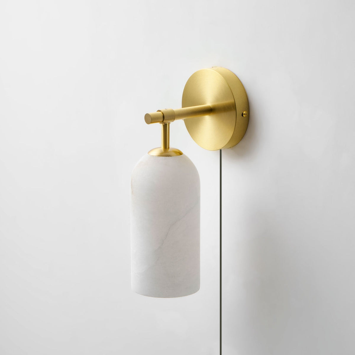 Pillar aplique de pared alabastro con enchufe enchufable