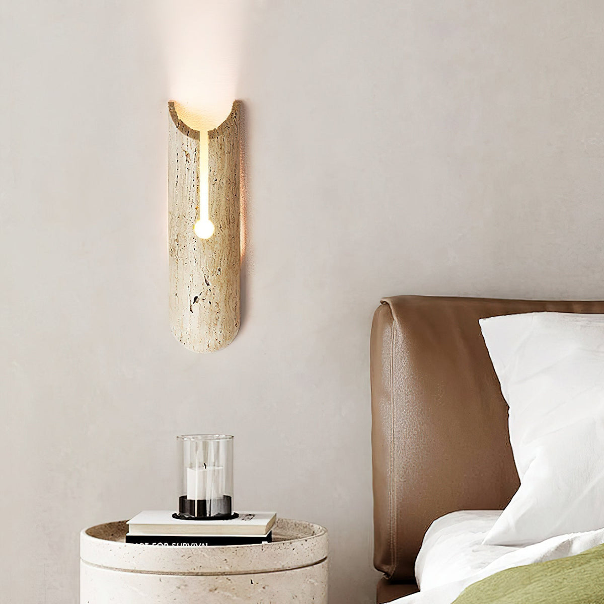 Olnorila aplique de pared travertino