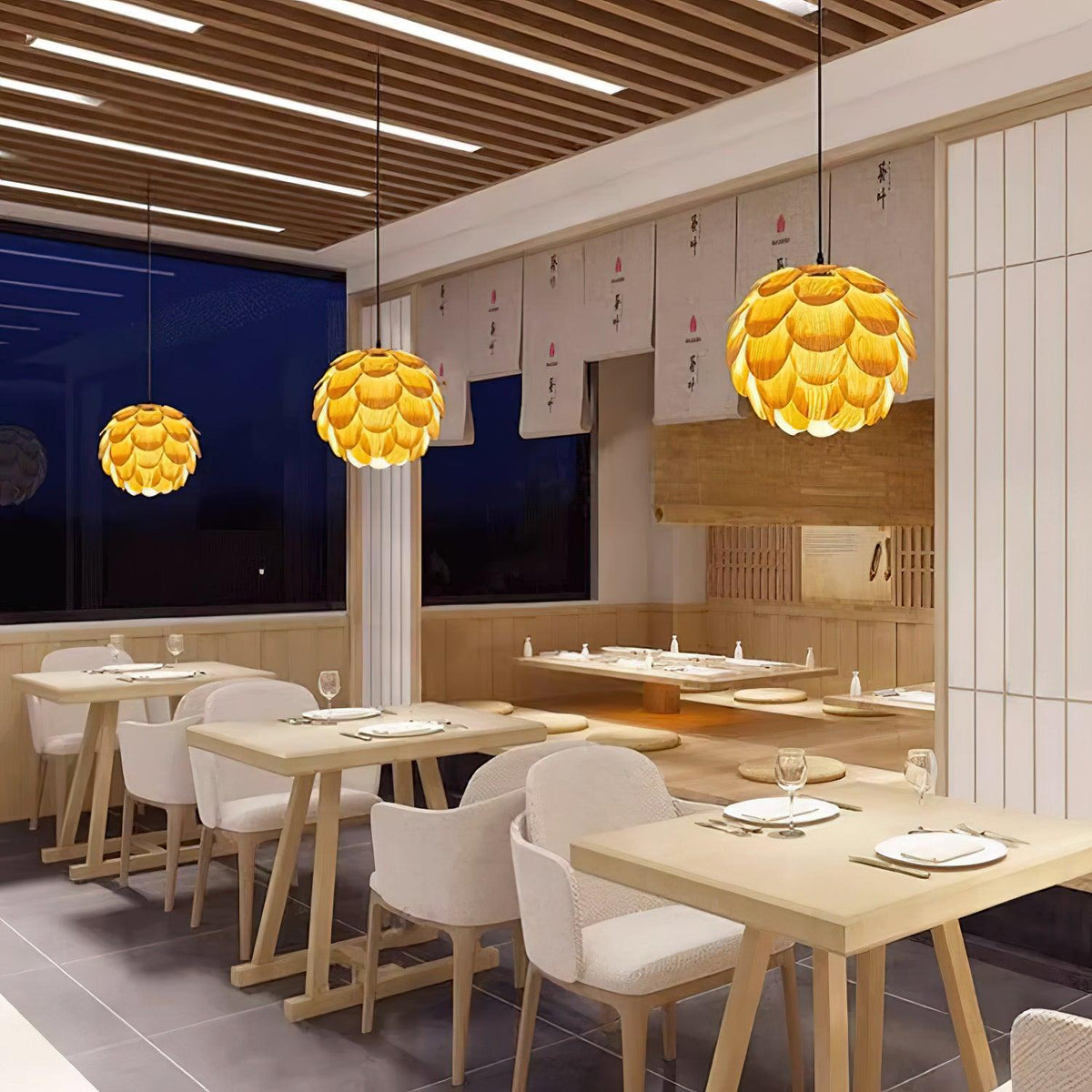 Wlara lámpara colgante moderna de madera