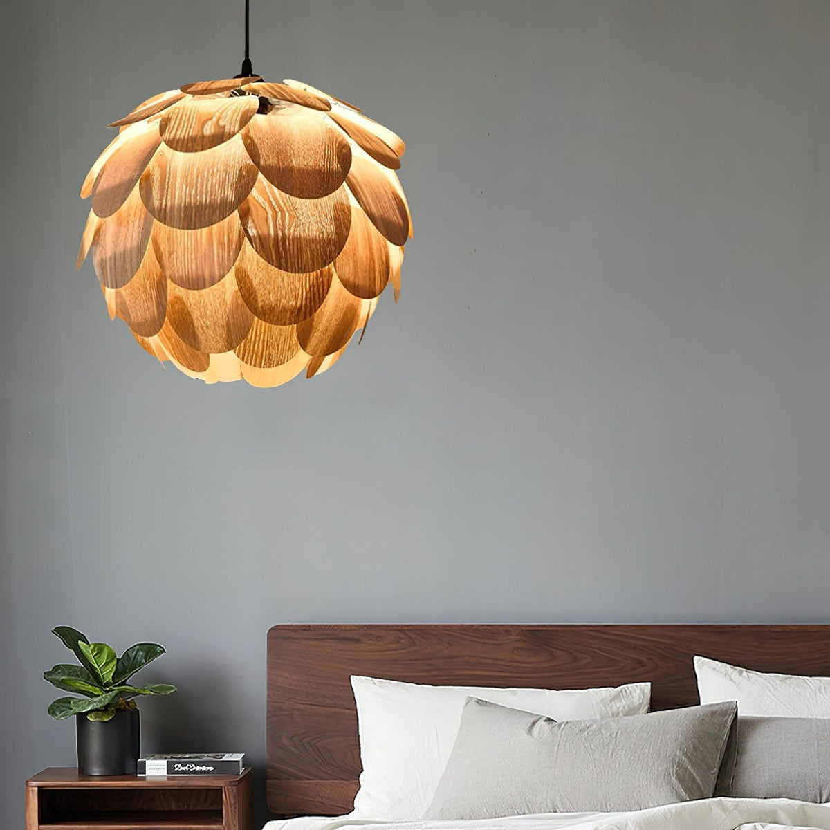 Wlara lámpara colgante moderna de madera