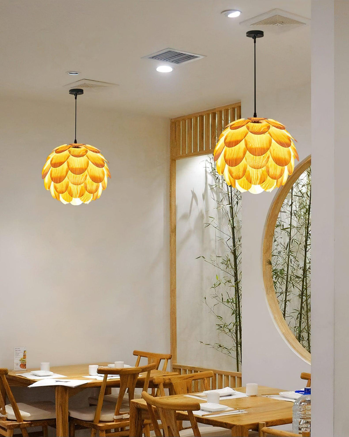 Wlara lámpara colgante moderna de madera