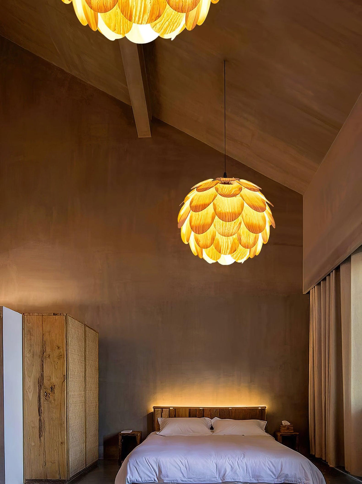 Wlara lámpara colgante moderna de madera