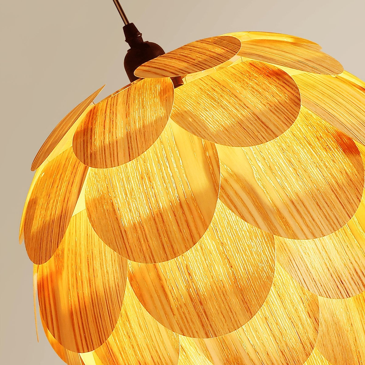 Wlara lámpara colgante moderna de madera