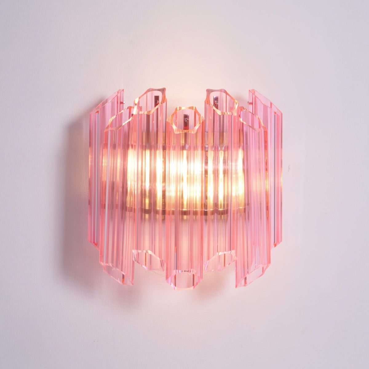 Aurora aplique de pared Tubo de vidrio Murano rosa