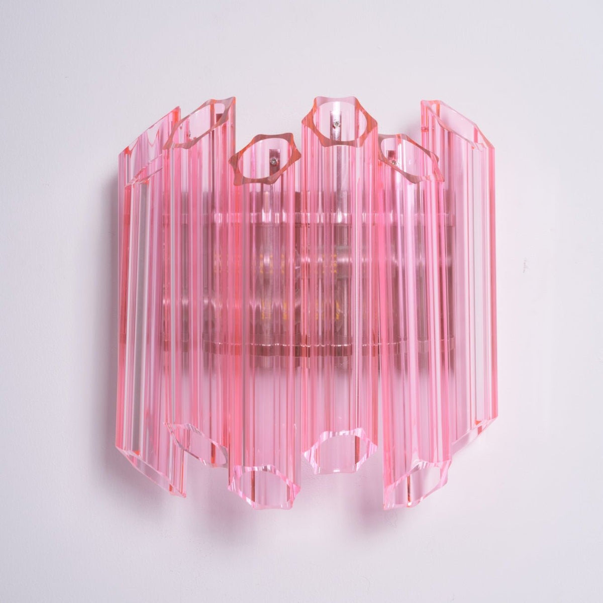 Aurora aplique de pared Tubo de vidrio Murano rosa